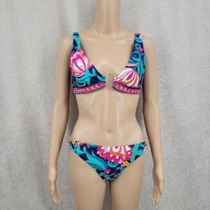 Trina TurkWomen's India Garden Printed Hardware Bikini Top and Bottonms